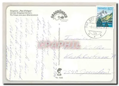 Brigels — stacja narciarska — Verlag Photohaus Graubünden, nr 7288 — Rewers