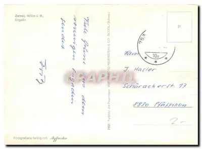 Zernez — Engadyna — Agfa Foto Feuerstein & Co. Schwyz — Rewers