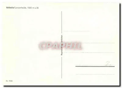 Valbella — Jezioro i góry — Reproduktionen verboten Nr. 7090 — Rewers