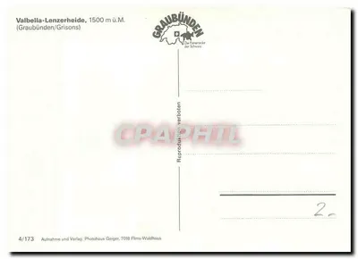 Valbella-Lenzerheide — widok panoramiczny z jachtami — Photohaus Goeger, 4/173 — Rewers