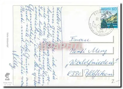 Valls — aldeia nevada nas Alpes suíças — Geiger Films Nr 6199 — Verso