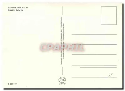 St. Moritz — widok panoramiczny — Montabella, n° E-20046-1 — Rewers