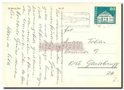 St. Moritz — widok panoramiczny zimowy — Photo und Verlag St. Moritz, nr 37 — Rewers