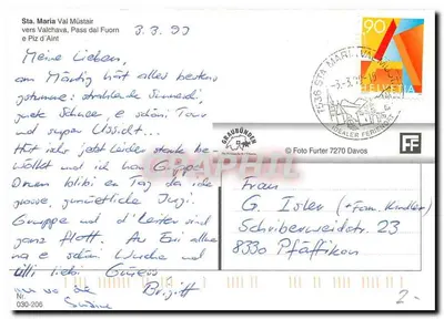 Val Müstair — widok zimowy — Foto Furter 7270 Davos — Rewers
