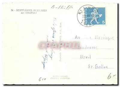 Schifflände Interlaken z Jungfrau — Papeterie Bötzinger A.G. — n° 24 — Rewers