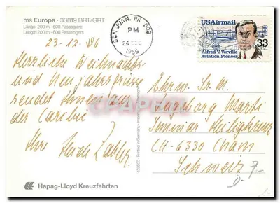 ms Europa — cruzeiro — Hapag-Lloyd Kreuzfahrten — Verso