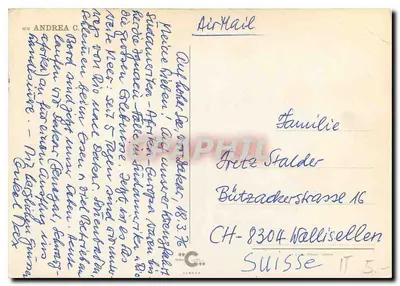 Krążownik Andrea C — na morzu — wydawca C. Lenz — Rewers