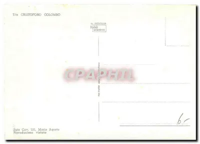 Cristoforo Colombo — navio italiano — editor Cav. U.I. Mario Agosto, n° 6 — Verso