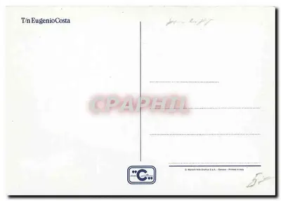 O navio de passageiros Eugenio Costa — T/n Eugenio Costa — G. Manzelli Arte Grafica S.p.A. - Gênova — Verso