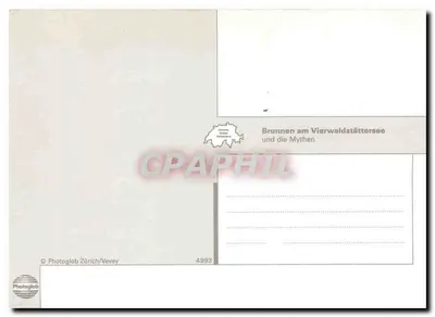 Statki parowe na jeziorze Vierwaldstättersee — góry na tle — Photoglob Zürich/Vevey n°4993 — Rewers