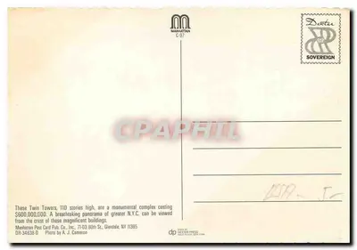 World Trade Center — Nowy Jork — Manhattan Post Card Co. — Rewers