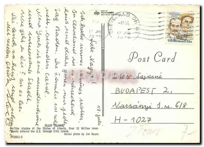 Ellis Island e Lower Manhattan — Nova York — D.33921-D — Verso