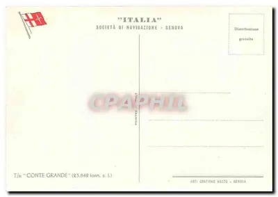 Cruiser Conte Grande — Società di Navigazione - Genua — Rewers