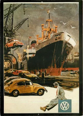 Porto de carga — Volkswagen Beetles em trânsito — edição P.A.R.C.-Archiv, Wolfsburg