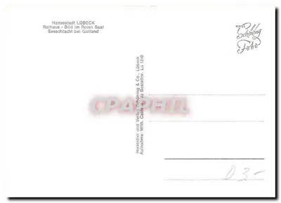 Bitwa morska — Seeschlacht bei Gotland — wydawca Schöning & Co., Lübeck — Rewers