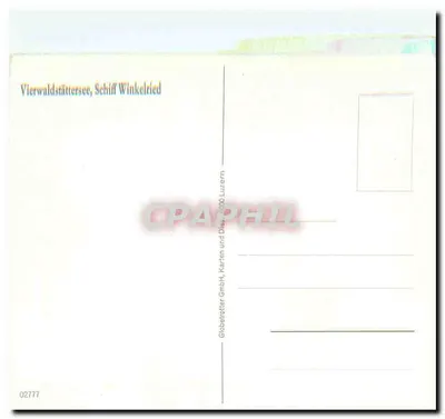 Lago de Vierwaldstättersee, barco Winkelfried — Globetrotter GmbH, Lucerna, n° 02777 — Verso
