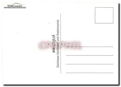 Statek SANTIS — jezioro Zurych — wydawca Zürichsee Schifffahrt und Gastronomie — Rewers