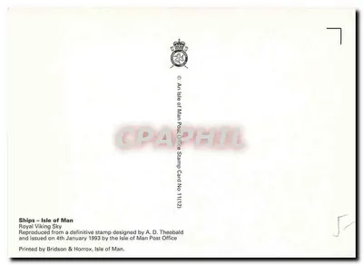 Royal Viking Sky — Wycieczka — Izba pocztowa Wyspy Man — Rewers