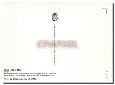 Statki pasażerskie – Europa – Wyspa Man – Karta znakowa nr 111(2) — Rewers