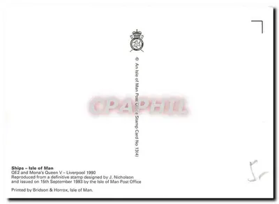 QE2 i Mona's Queen V w Liverpool — 1990 — Wyspa Man — Rewers