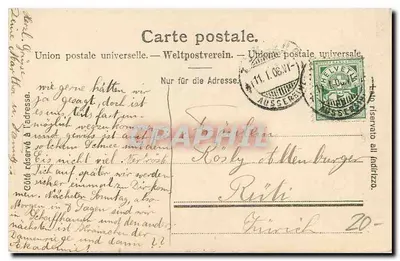 Gottardpost — v. R. Koller — Verlag R. Ganz, Zürich — Verso