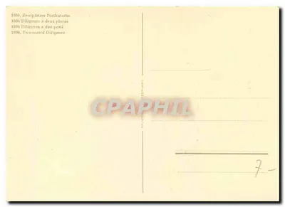Diligência para duas pessoas — 1806 — Verso