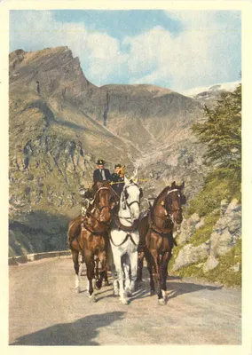 Diligência com 8 lugares — 1860 — Impressa na Suíça