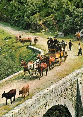 Diligência do Gotthard — Flüelen - S. Gottardo - Camerlata 1831-1882 — Fotocolor Borelli