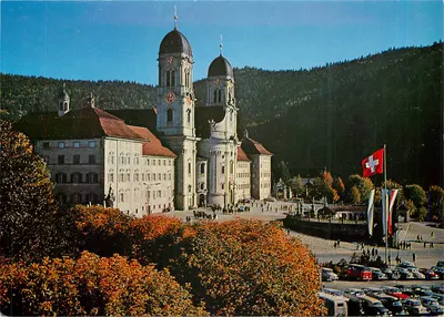 Einsiedeln — Mosteiro visto do norte — Kartenverlag Einsiedeln, Nr. 12