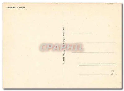 Einsiedeln - Mosteiro — editor Stansberger Verlag, Stansstad, n° 6346 — Verso