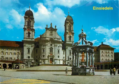 Einsiedeln — Abadia e fonte da Virgem — Schweiz/Suisse/Switzerland