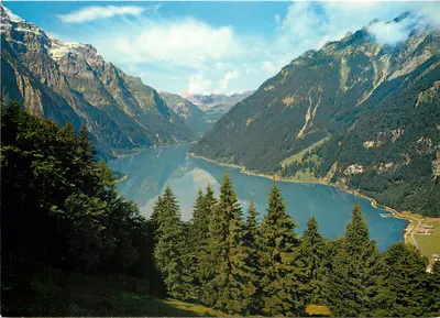 Glarus (Suíça) - Klöntal - Vista do lago de Klöntal a partir da Schwammhöhe — Schönewetter, n° 3660