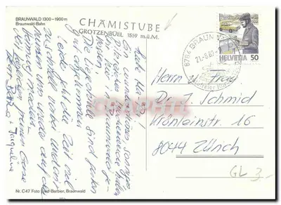 Braunwald – Grotzenbühl – Braunwald-Bahn — Fred Barbier, n° C47 — Rewers