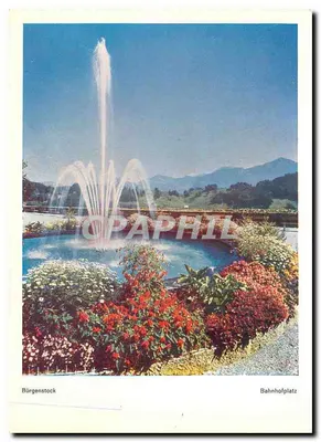 Bürgenstock — Fonte no Bahnhofplatz — editor não identificado