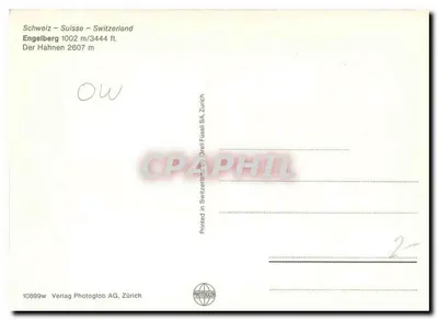 Engelberg — Le Hahnen — Wydawnictwo Photoglob AG, Zurych — Rewers