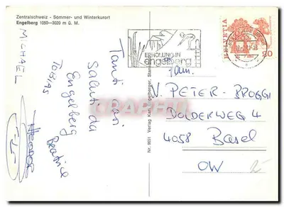 Engelberg — widok zimowy — Verlag Karl Engelberger, n° 951 — Rewers