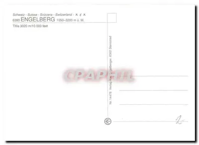 Titlis – zasnieżony szczyt – wydawca Titlis Rotair — Rewers