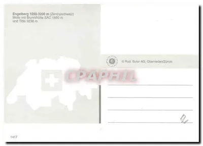 Engelberg — widok z Brunnhütte i Titlis — Rud. Suter AG — Rewers