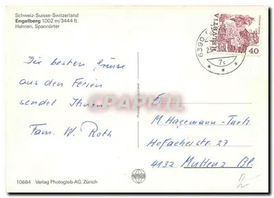 Engelberg — panoramische uitzicht — Verlag Photoglob AG, Zürich, n° 10664 — Achterkant