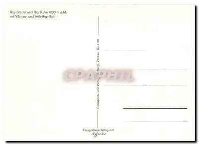 Rigi-Staffel und Rigi Kulm 1800 m ü.M. — com a linha Vitznau-Rigi e Arth-Rigi — editor M. Bürgi, Vitznau, n°4180 — Verso