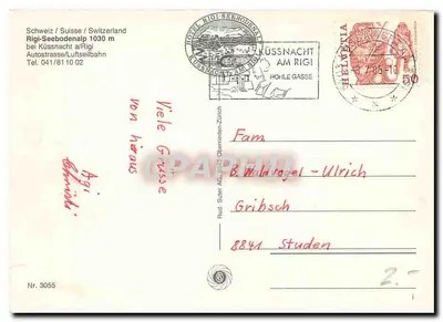 Rigi - Seebodenalp — widok panoramiczny — Rewers