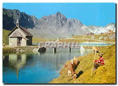 Melchsee-Frutt — lago e capela alpina — Verlag Karl Engelberger, n° 5846