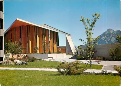Igreja com Stanzerhof — Reinach, Suíça — editor Color-Foto-Reinhard, n° 424