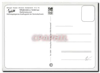 Titlis — Gletscher-Paradies — Verlag Karl Engel — Verso