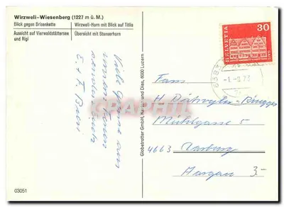 Wirzweli-Wiesenberge — widok panoramiczny — Globetrotter GmbH, n° 03051 — Rewers