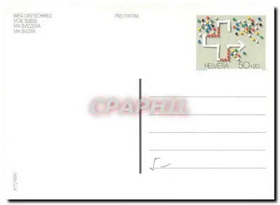 Lago de Thoune — itinerário simbólico — Pro Patria / Helvetia — Verso