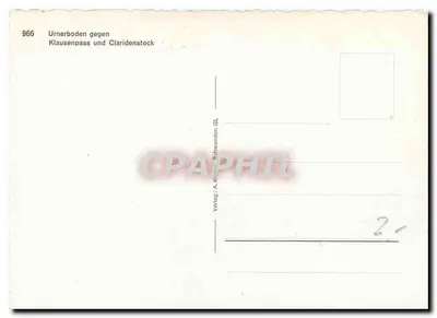 Urnerboden w kierunku Klausenpass i Claridenstock — n° 966 — Rewers
