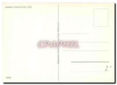 Lucerna, Ponte da Capela, Rigi — Globetrotter GmbH, Karten und Dias, Lucerna — Verso