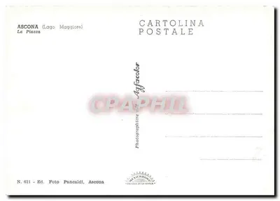 Ascona (Lago Maggiore) — Piazza — Foto Pancaldi, Ascona, N. 611 — Rewers