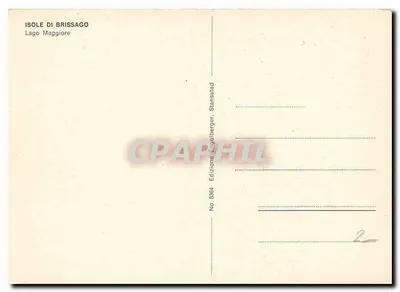 Isole di Brissago — Lago Maggiore — Édition Engelberger, Stansstad, n° 8364 — Rewers